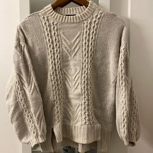 Gray BDG Balloon Sleeve Knit Sweater